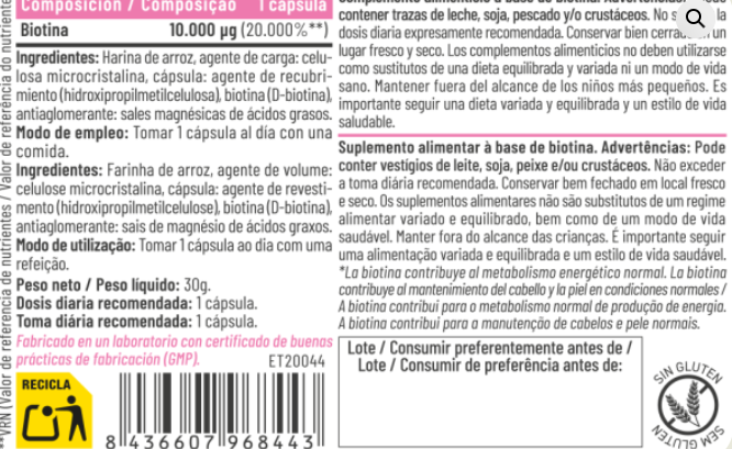 BIOTINA 10.000 µg