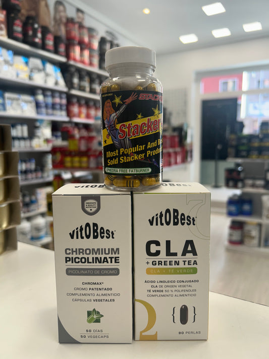 STACKER 4+PICOLINATO DE CROMO+CLA+TE VERDE